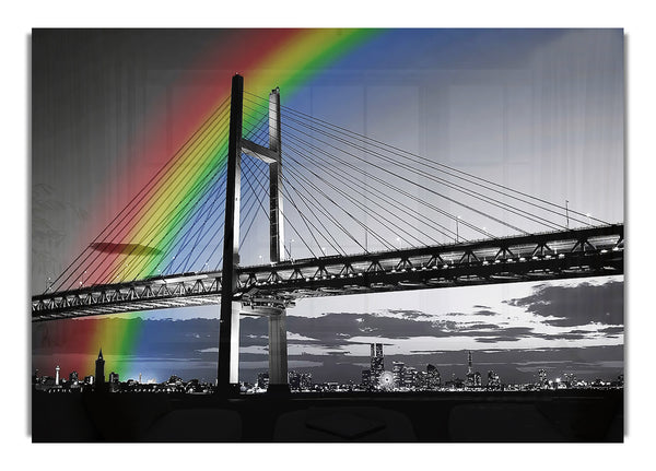 NYC Rainbow Bridge schwarzweiß