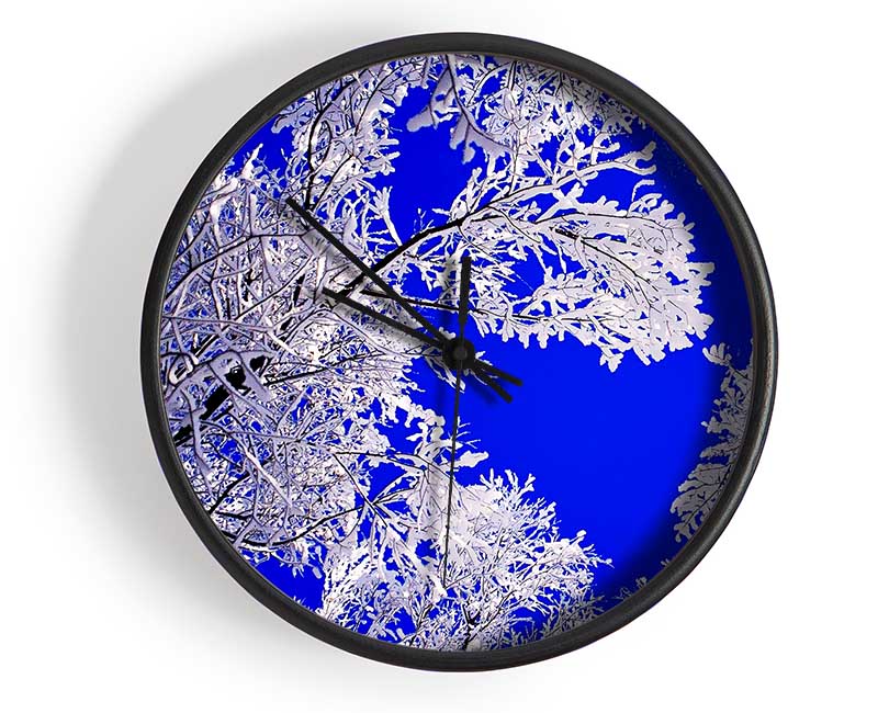 Winter Ice Tree In Sunlight Clock - Wallart-Direct UK