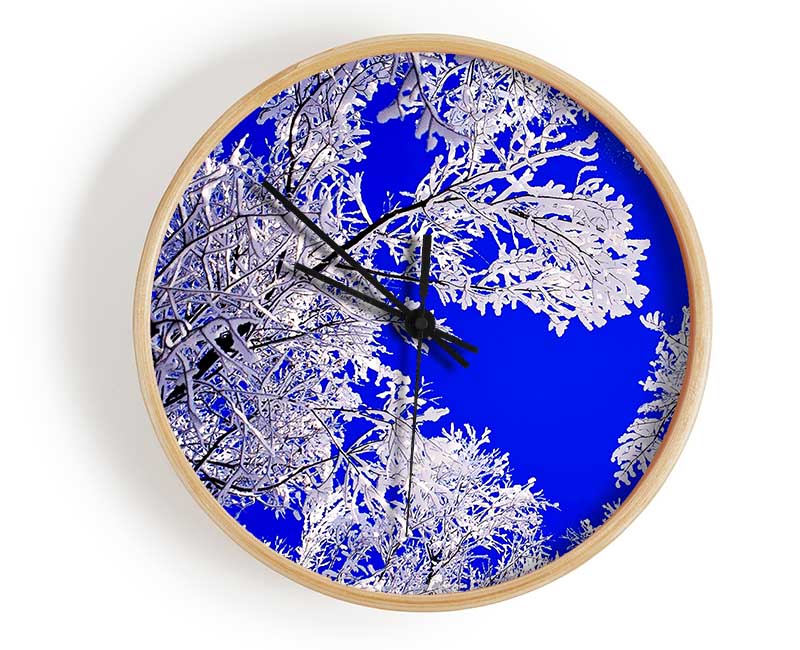 Winter Ice Tree In Sunlight Clock - Wallart-Direct UK