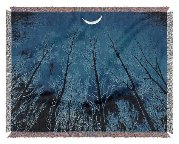 Forest By Moonlight Woven Blanket