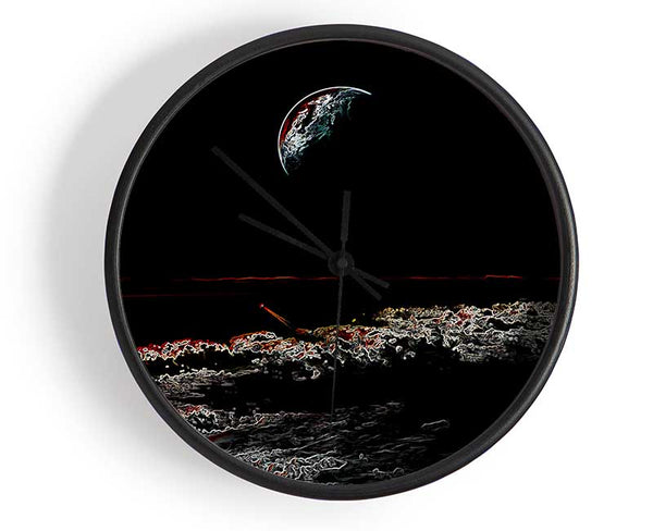 Abstract Moon Clock - Wallart-Direct UK