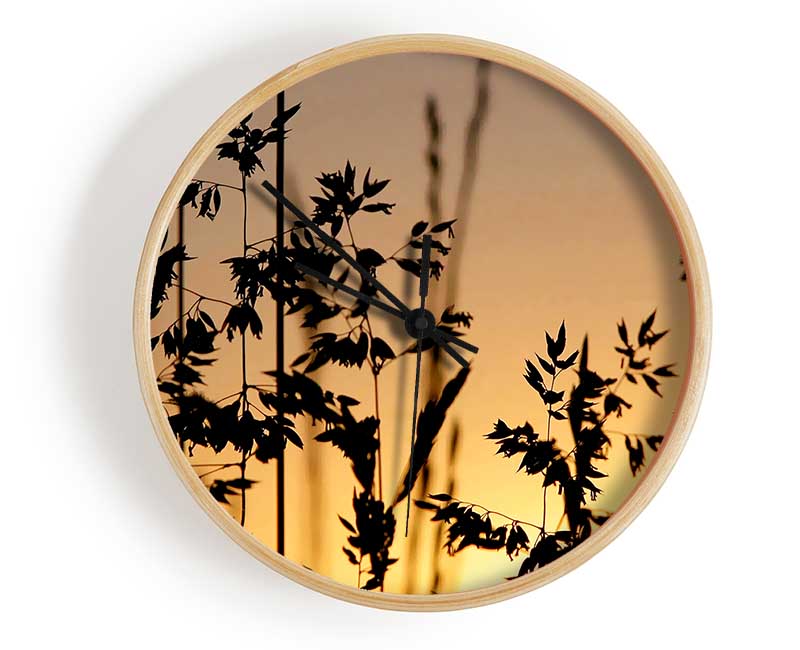 Sunlight Through The Reeds Clock - Wallart-Direct UK