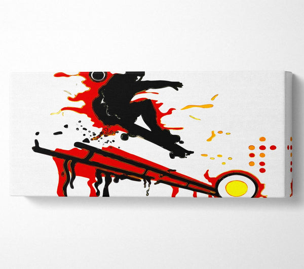 Skateboarder Geländer