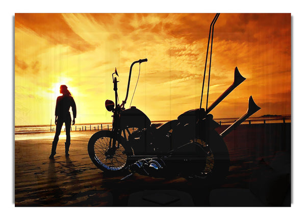 Harley Davidson Sonnenuntergang