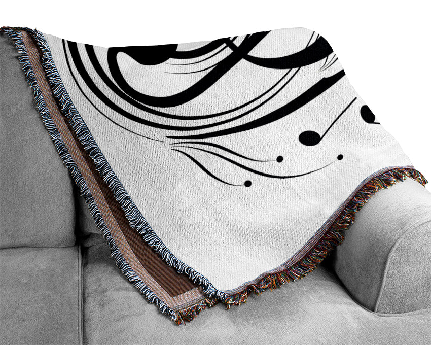 Musical Note Woven Blanket