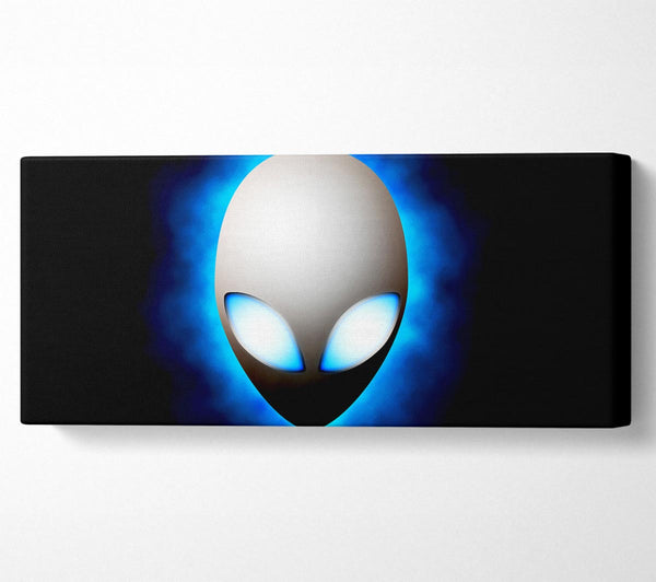 Alien Gesicht Blau