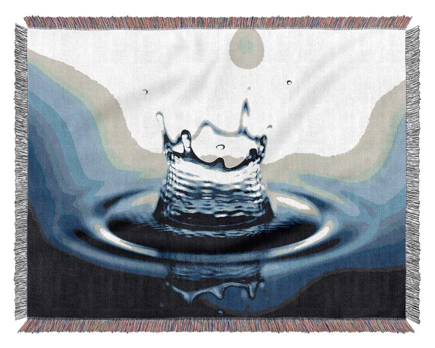 Water Drop Reflections Woven Blanket
