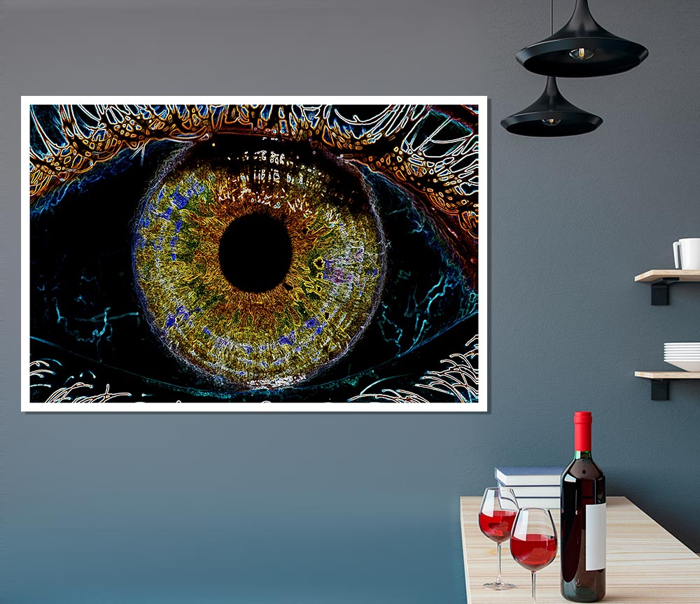Abstract Eye Print Poster Wall Art