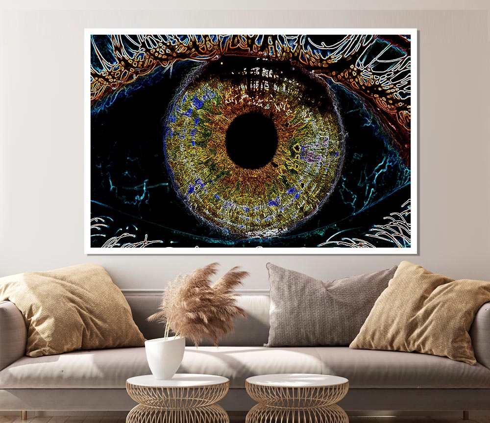 Abstract Eye Print Poster Wall Art