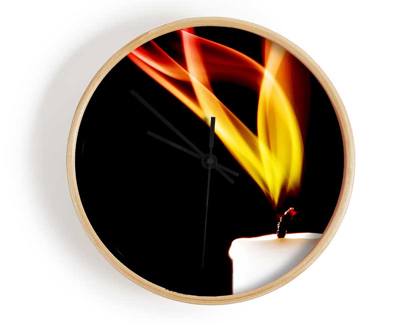 Flame Of A Candle Clock - Wallart-Direct UK