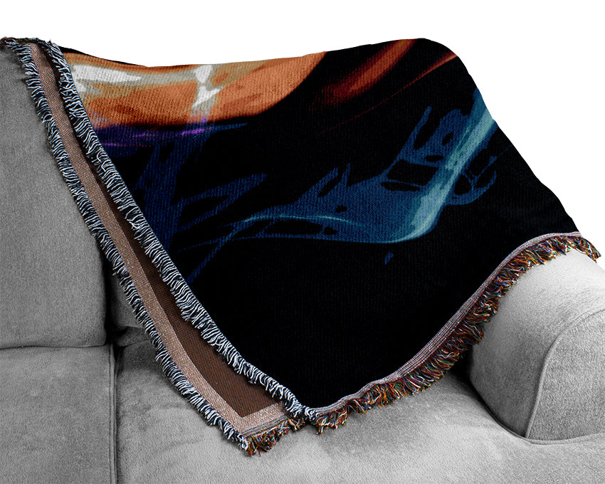 Flames Of Smoke Woven Blanket