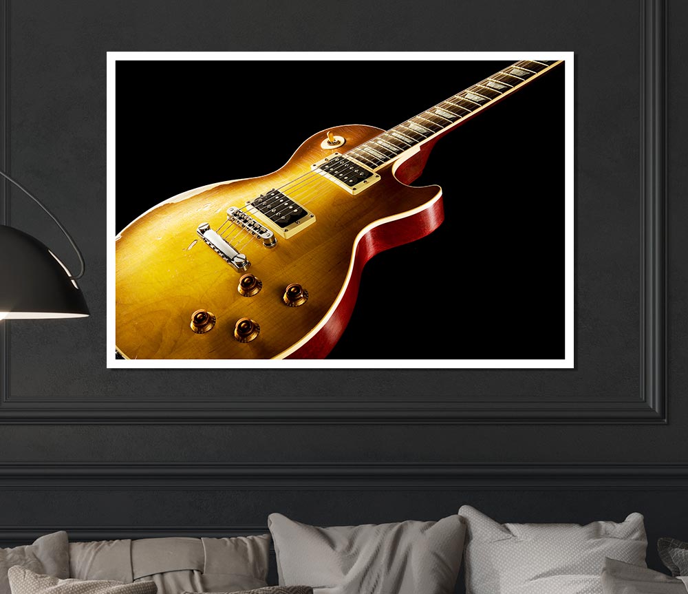 Gibson Guitar Print Poster Wall Art