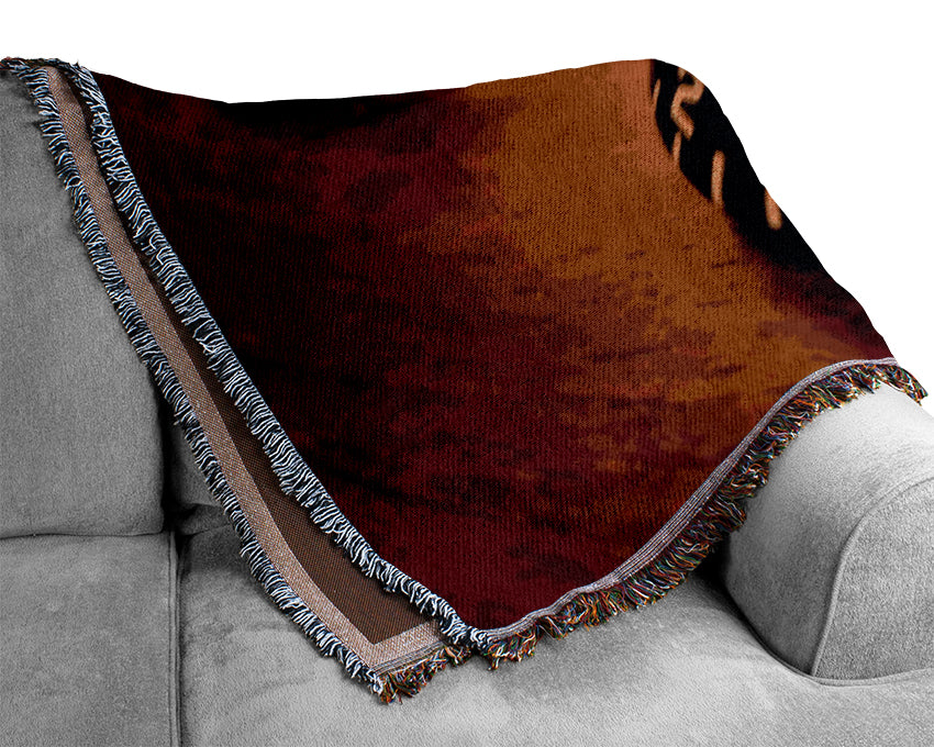 Guitar Dials Close-Up Woven Blanket