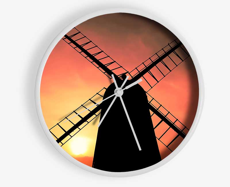 Windmill In Sunlight Clock - Wallart-Direct UK