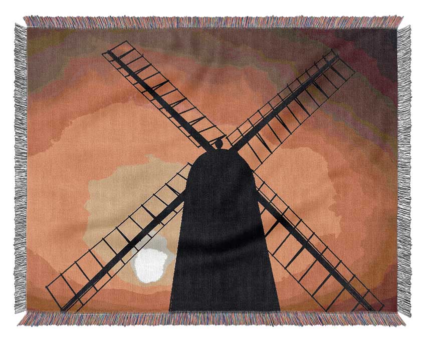 Windmill In Sunlight Woven Blanket