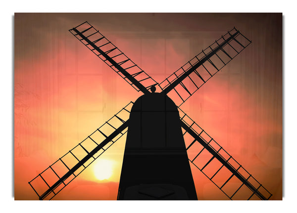 Windmühle im Sonnenlicht
