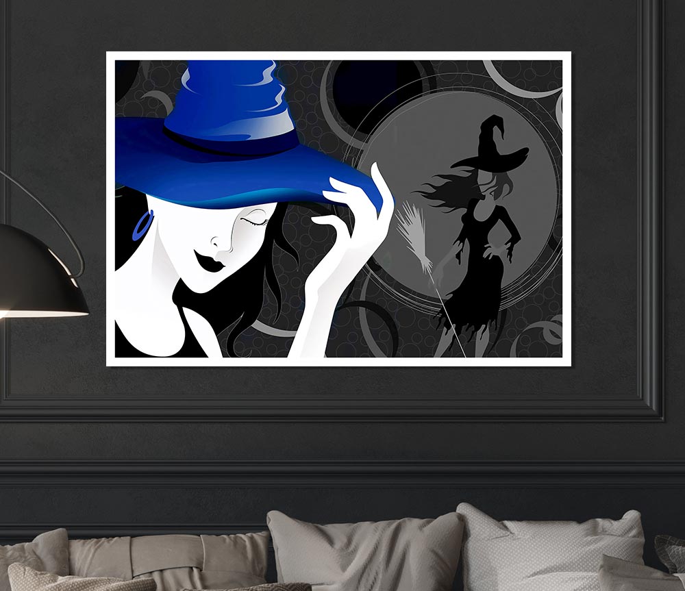 Woman In The Blue Hat Print Poster Wall Art