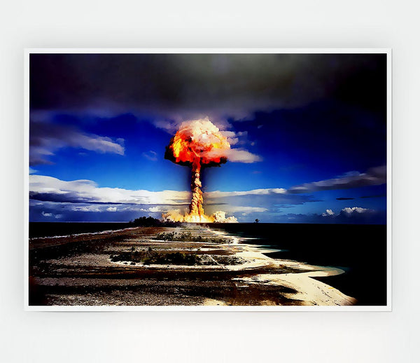 The Atom Bomb Print Poster Wall Art
