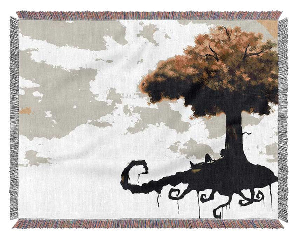 Floating Tree Woven Blanket