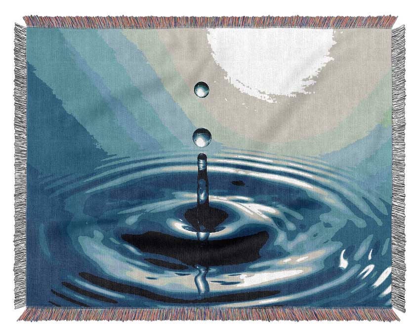Water Droplet Woven Blanket