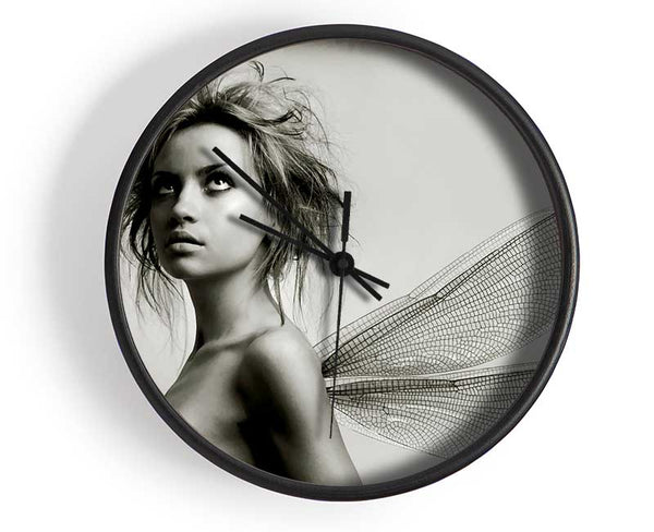 Exotic Fairy Wings Close-up Clock - Wallart-Direct UK