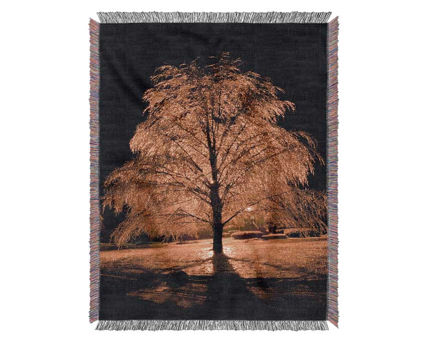 The Golden Tree Woven Blanket