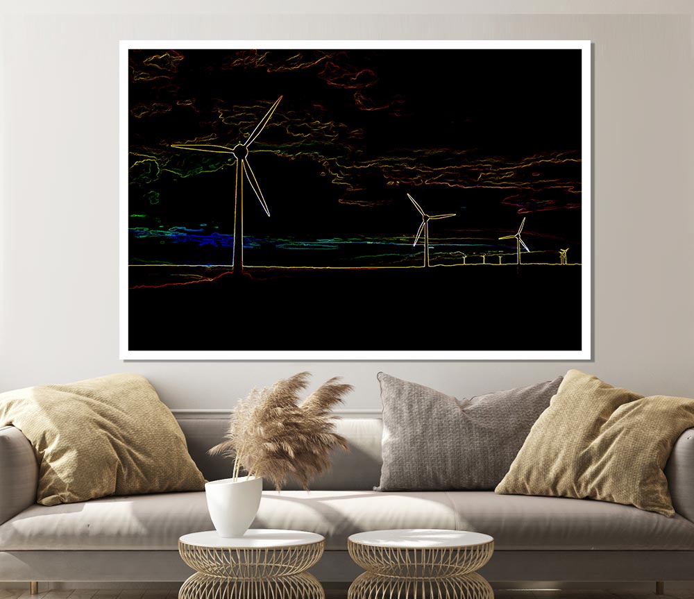 Wind Farm 02 Print Poster Wall Art