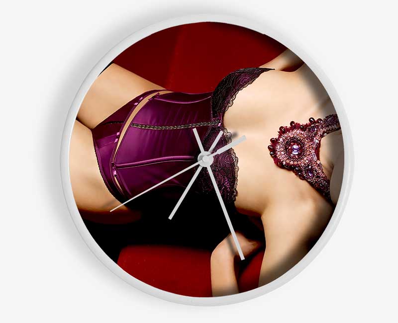 Purple Basque Clock - Wallart-Direct UK