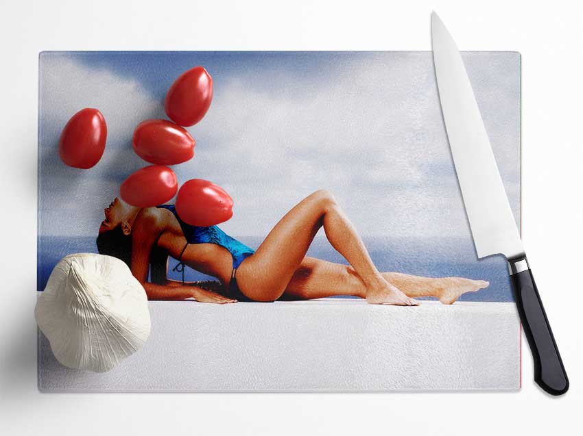 Beach Body Perfect Glass Chopping Board