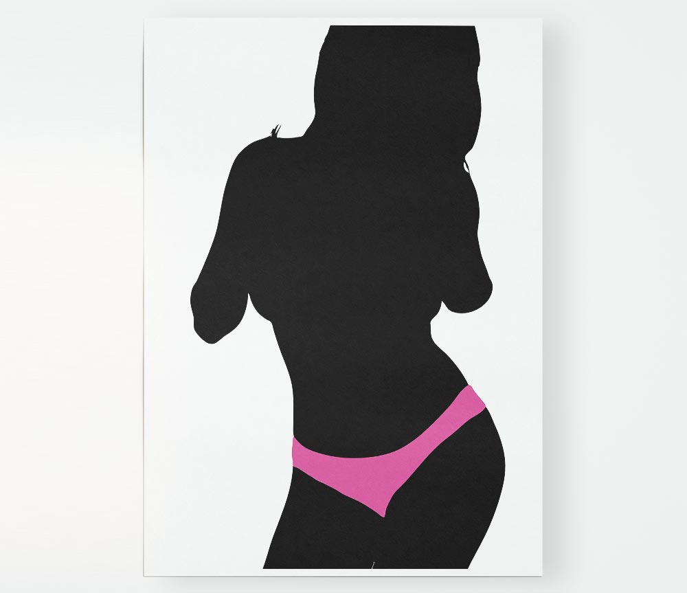Hot Pink Print Poster Wall Art