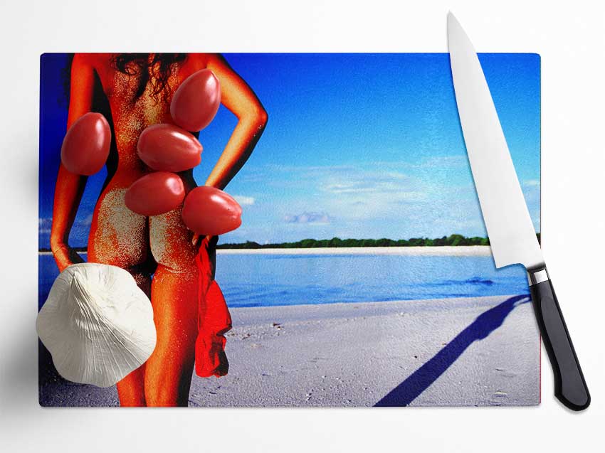 Sandy Cheeks Glass Chopping Board