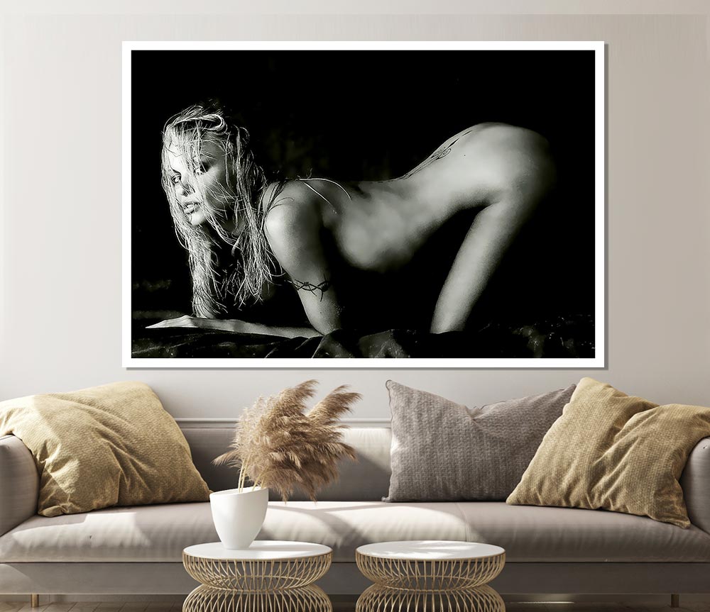 The Form Of A Woman B N W Print Poster Wall Art