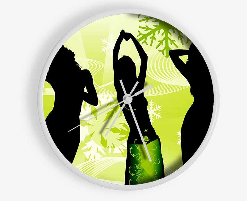 Womanly Shape Lime Clock - Wallart-Direct UK