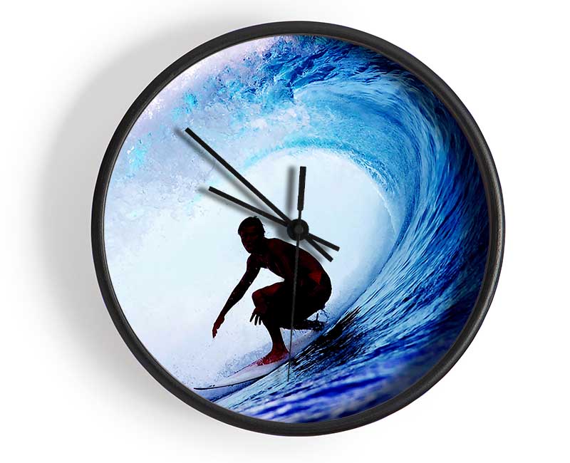 Wave Tunnel Surfer Clock - Wallart-Direct UK