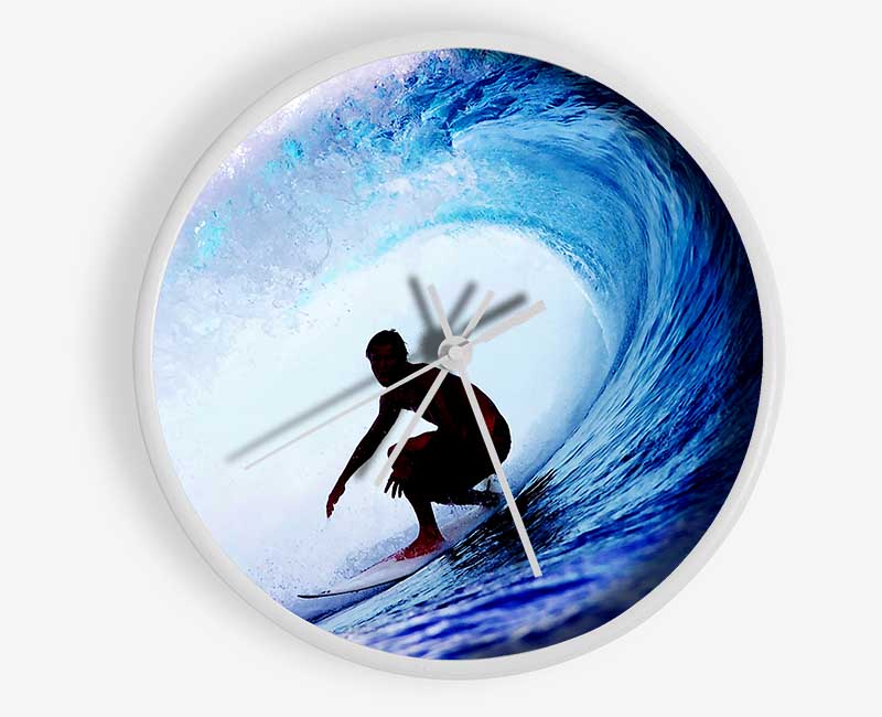 Wave Tunnel Surfer Clock - Wallart-Direct UK
