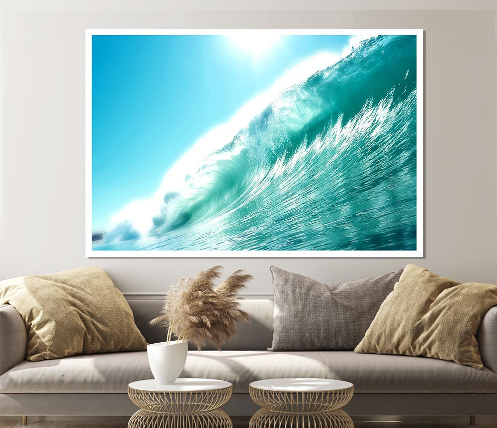 Wave Big For Surfers Print Poster Wall Art