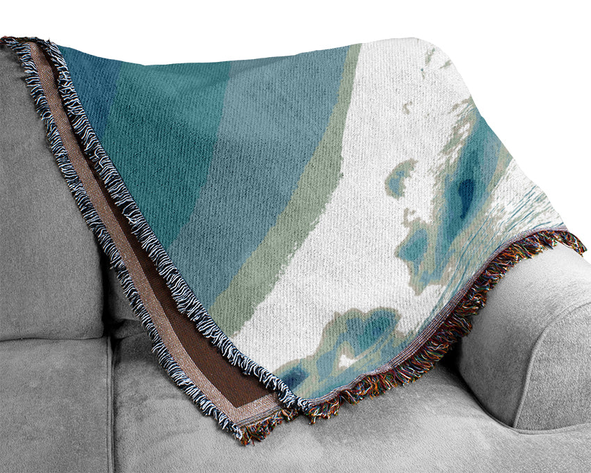 Wave Big For Surfers Woven Blanket