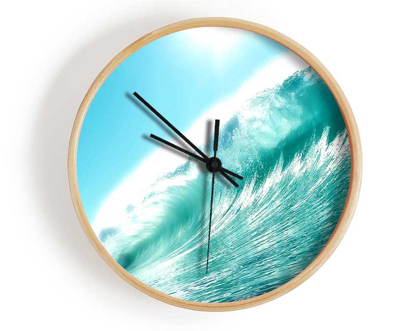 Wave Big For Surfers Clock - Wallart-Direct UK