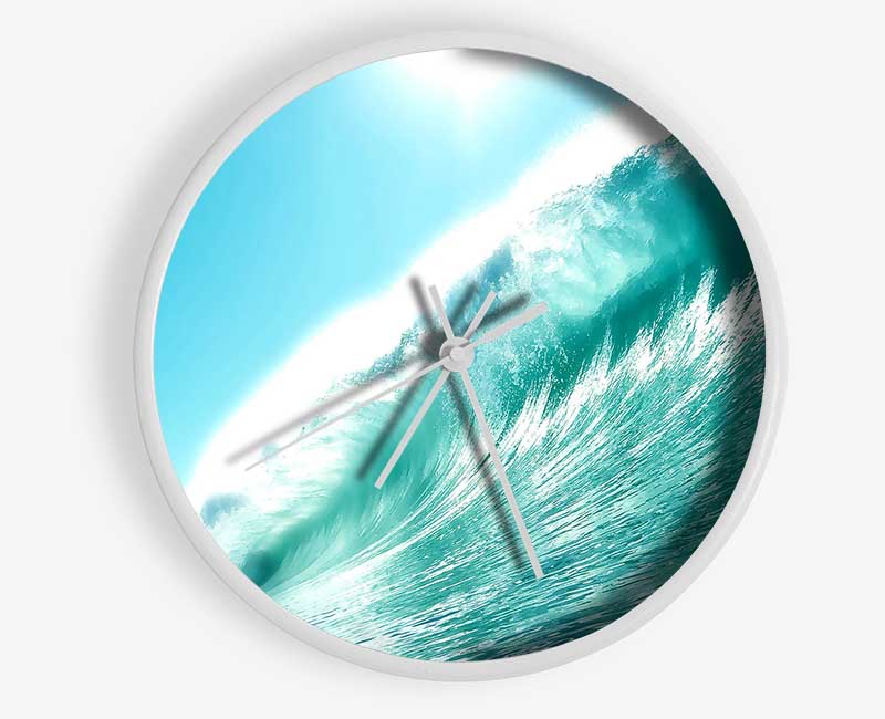 Wave Big For Surfers Clock - Wallart-Direct UK