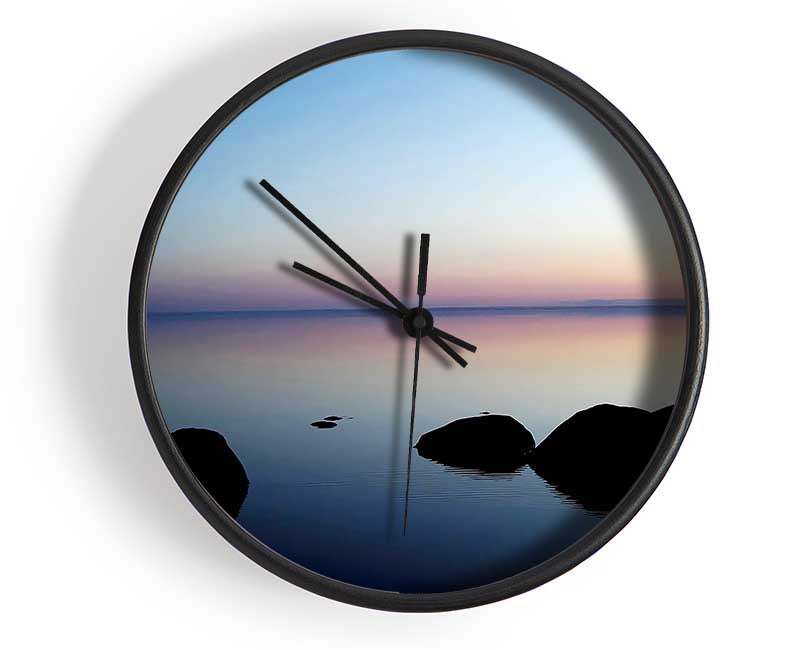 Tranquil Stepping Stone Ocean Clock - Wallart-Direct UK