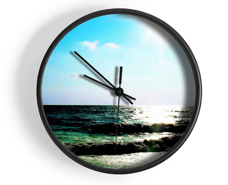 The Waves Of The Ocean Clock - Wallart-Direct UK