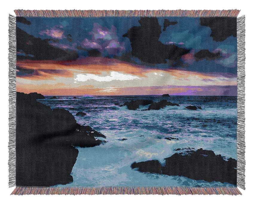 The Oceans Ebb Woven Blanket