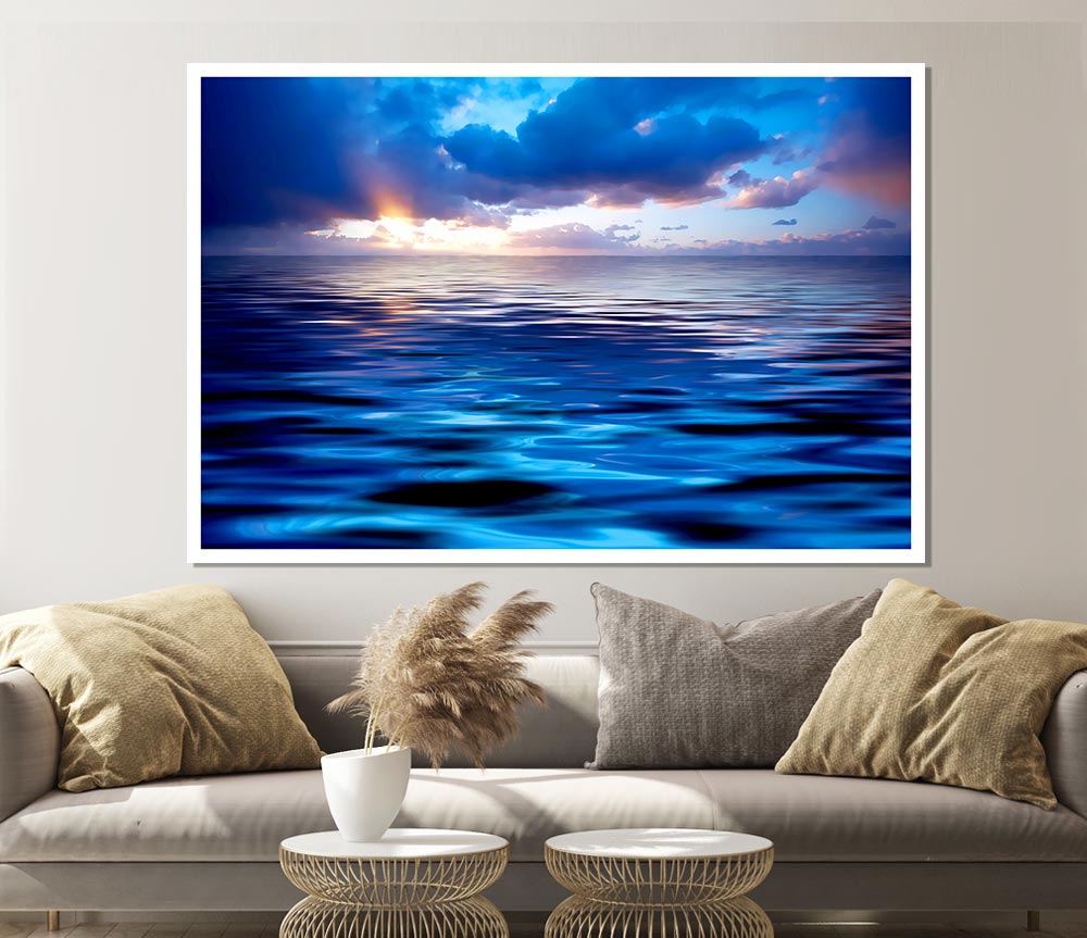 The Ocean At Daybreak Print Poster Wall Art