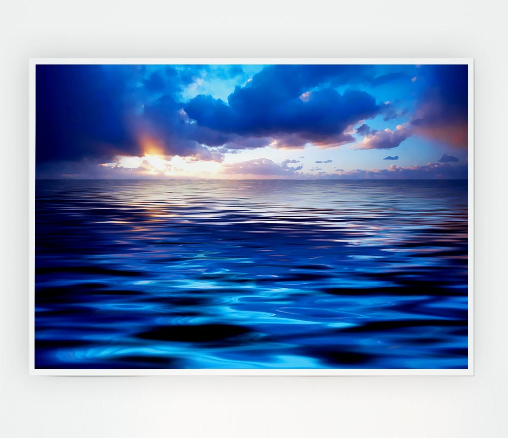 The Ocean At Daybreak Print Poster Wall Art