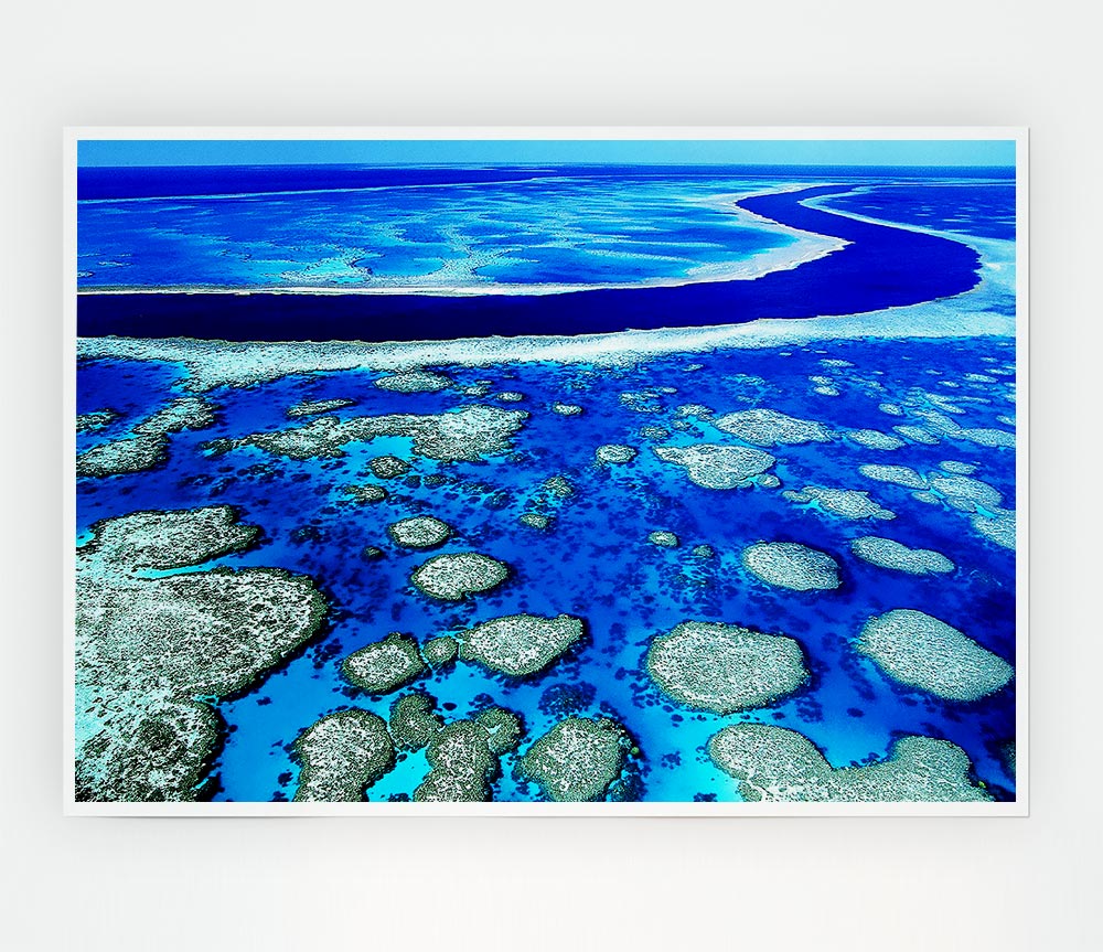 The Flow Of The Ocean Islands Print Poster Wall Art