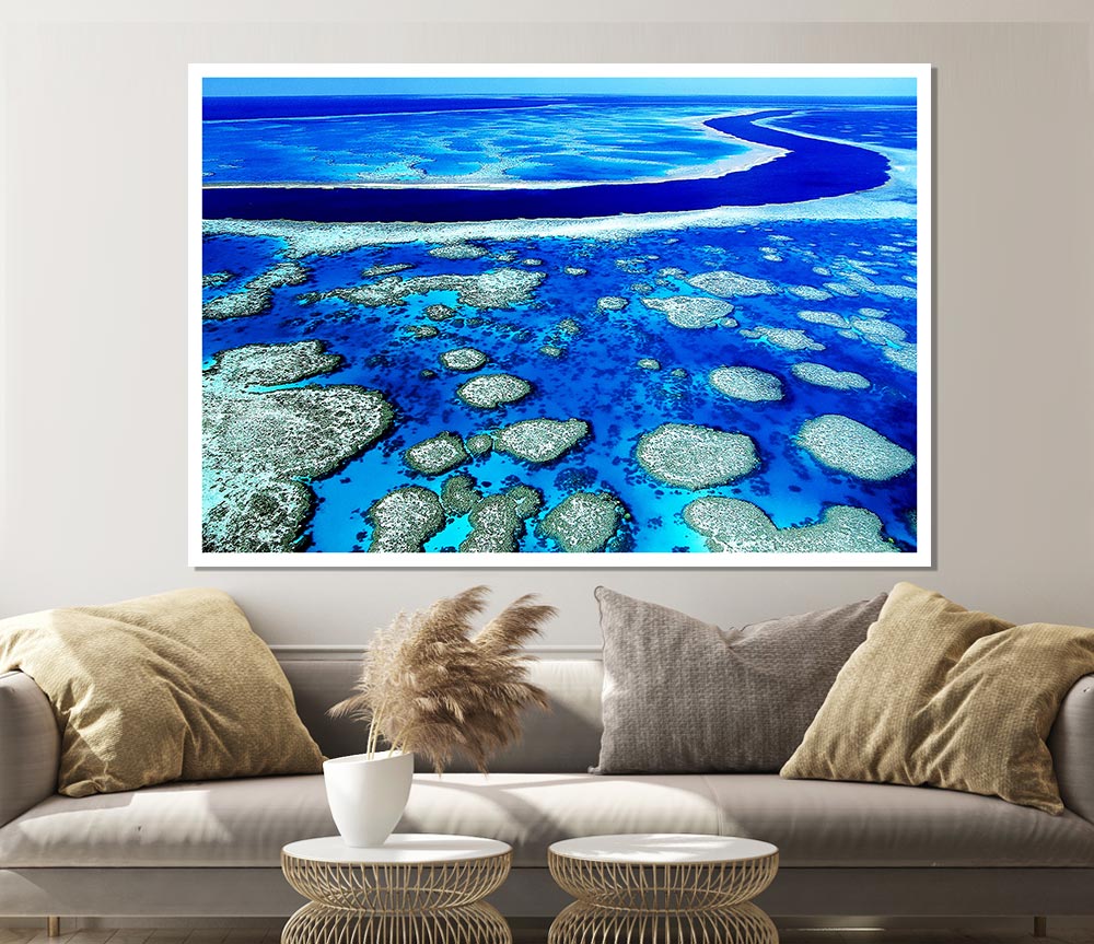 The Flow Of The Ocean Islands Print Poster Wall Art