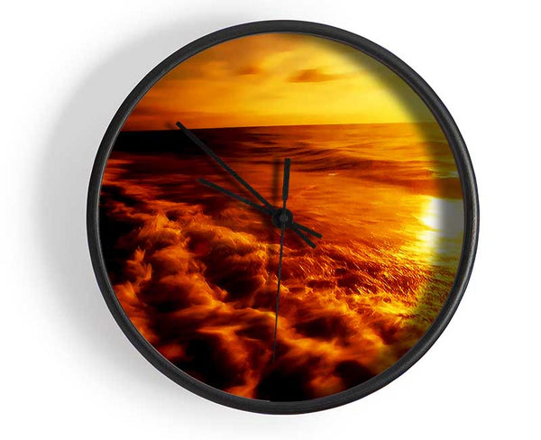 The Ebb Of The Sunlit Ocean Clock - Wallart-Direct UK