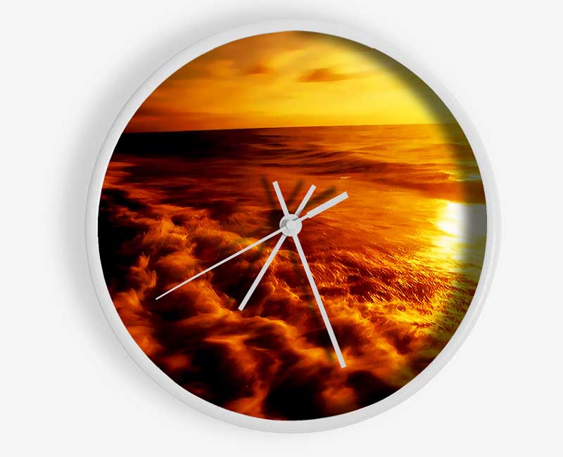 The Ebb Of The Sunlit Ocean Clock - Wallart-Direct UK