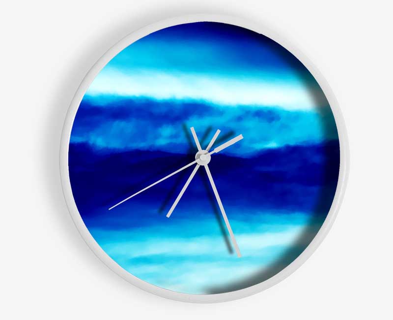 The Blue Mist Clock - Wallart-Direct UK