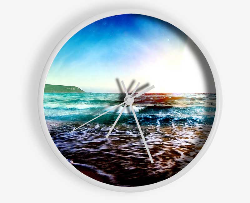 The Beach Planet Clock - Wallart-Direct UK